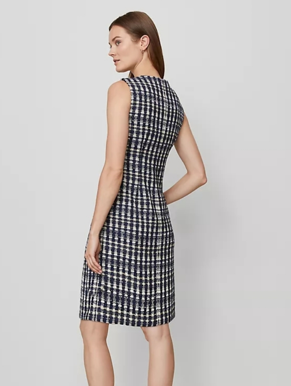 Ann Taylor Tweed Button Shift Dress - Picture 6 of 8
